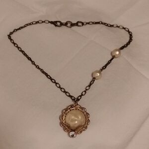 Classic Pearl Pendant Necklace - Gold-Tone with Cream Pearl